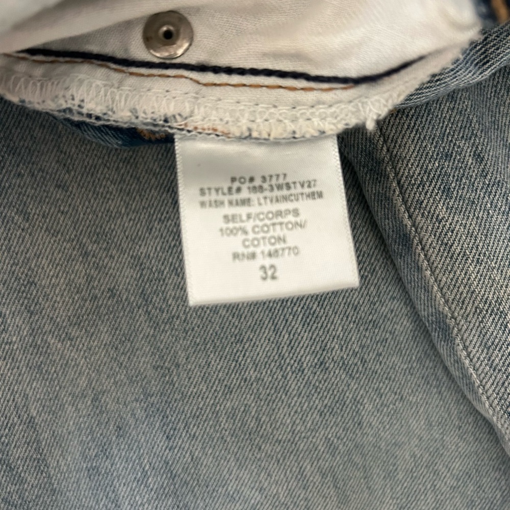 Re/Done originals- hi rise, stove, pipe, raw edge jeans - Picture 8 of 9